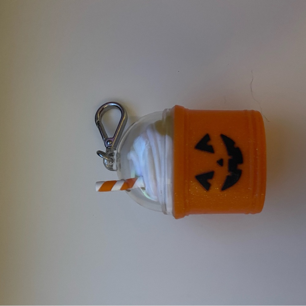 Halloween Pumpkin Hand sanitizer Case Keychain with Straw